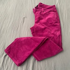 Magenta corduroy pants